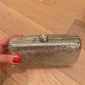 Elegant Silver Clutch Bag